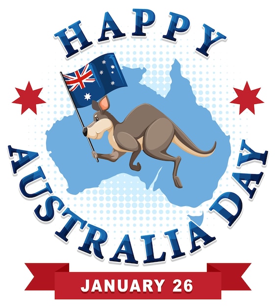 Free vector happy australia day banner design