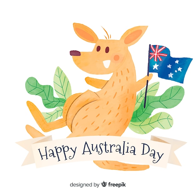 Free vector happy australia day