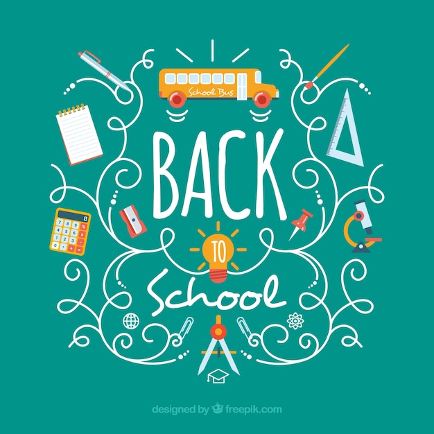 Free Vector happy back to school background