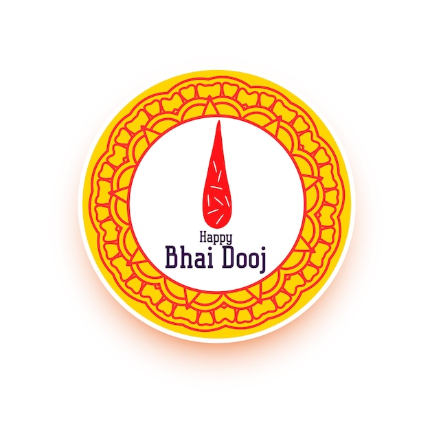 Happy bhai dooj design for indian festival vector