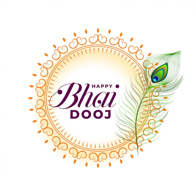 Happy bhai dooj wishes greeting card