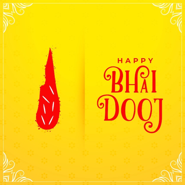 Free vector happy bhaiya duj wishes background for hindu cultural and traditions vector