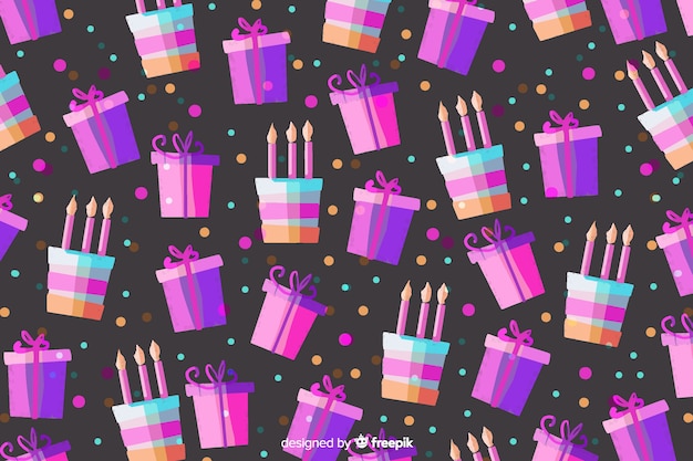 Free vector happy birthday background in watercolor style