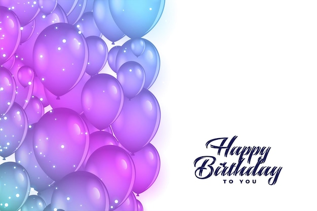 Happy birthday balloons decoration background