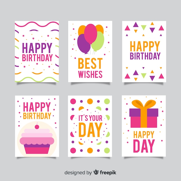 Happy birthday card collection