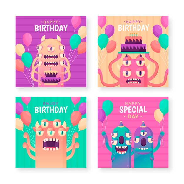 Happy birthday card collection