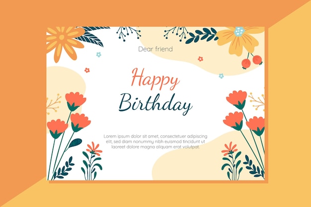 Happy birthday card concept