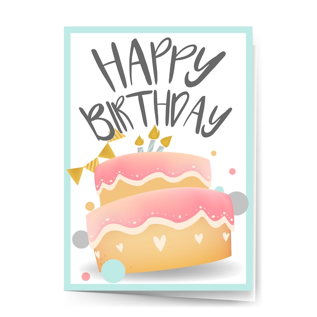 Happy birthday card design vector