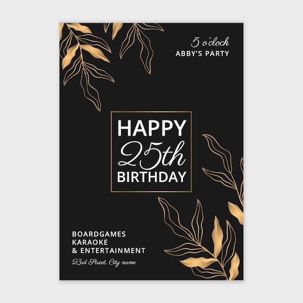 Happy birthday card template