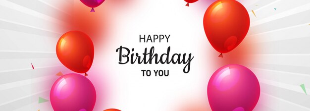 Happy birthday celebration   creative banner  