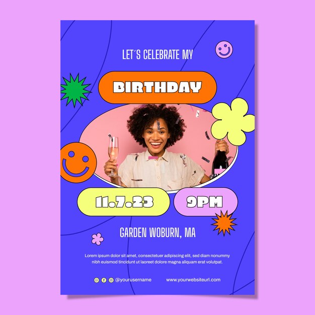 Happy birthday celebration invitation