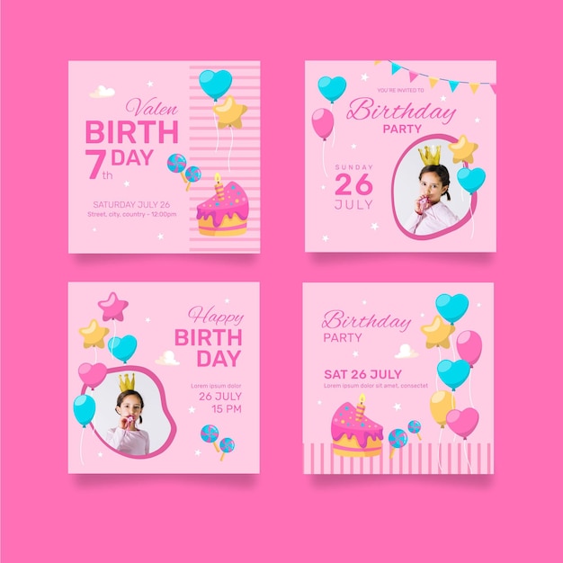 Happy birthday collection of cards