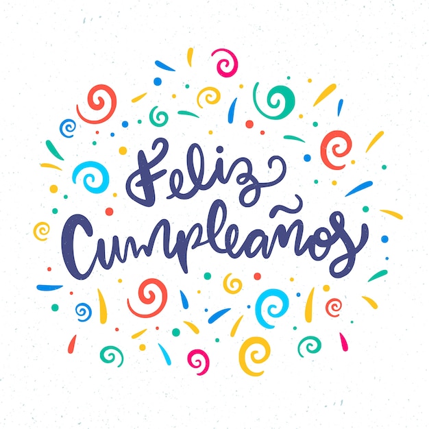 Free vector happy birthday concept lettering