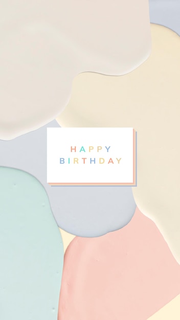 Free Vector happy birthday dull pastel template background