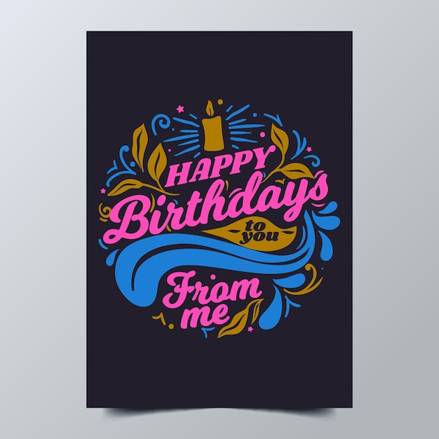 Free Vector happy birthday floral background