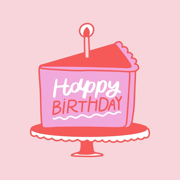 Free Vector happy birthday lettering concept