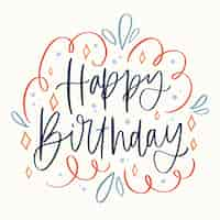 Free vector happy birthday lettering design