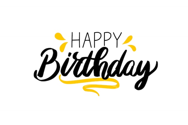 Free vector happy birthday lettering