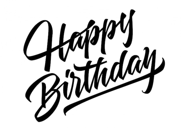 Free vector happy birthday lettering