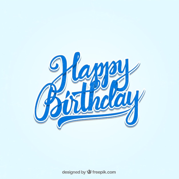 Happy Birthday lettering