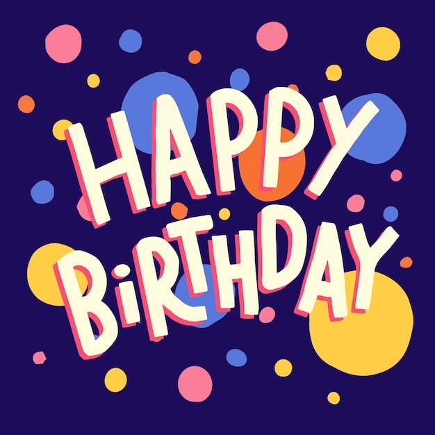 Free Vector happy birthday lettering