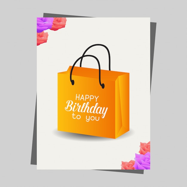 Happy Birthday Shopping Background