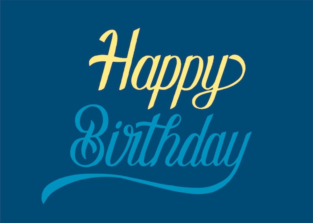 Happy birthday typography design illustration