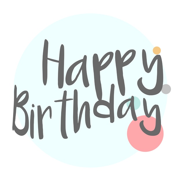 Free vector happy birthday typography design vector