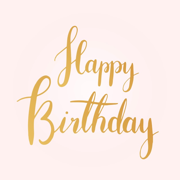 Free Vector happy birthday typography style vector