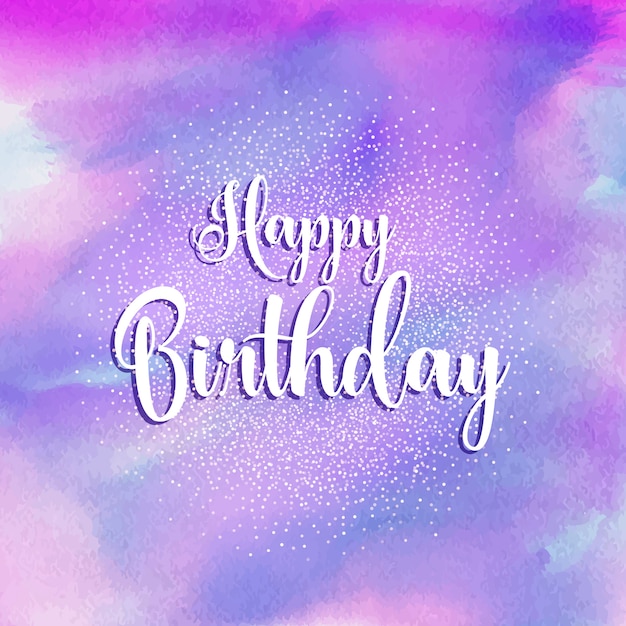 Happy Birthday watercolour background 