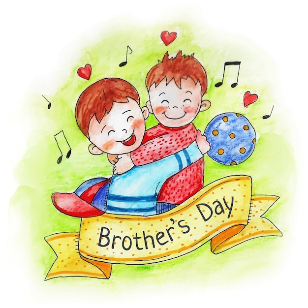 Free vector happy brothers day greeting card