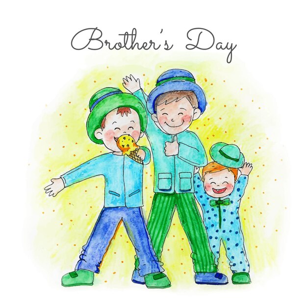 Happy brothers day greeting card