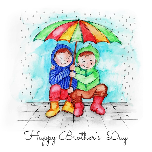 Happy brothers day greeting card