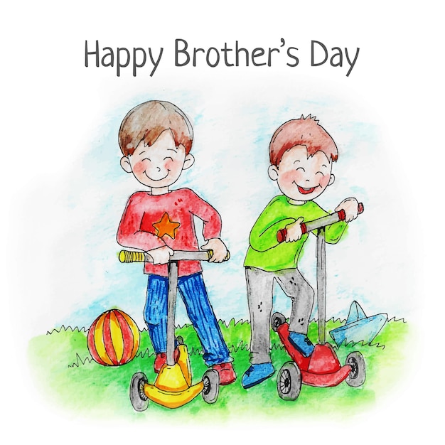 Happy brothers day greeting card