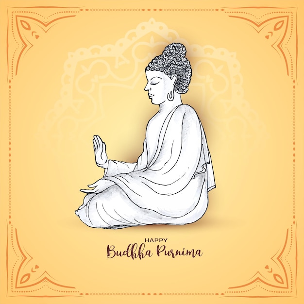 Happy Buddha Purnima festival background