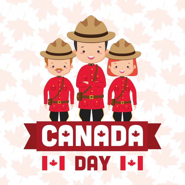 Happy canada day concept