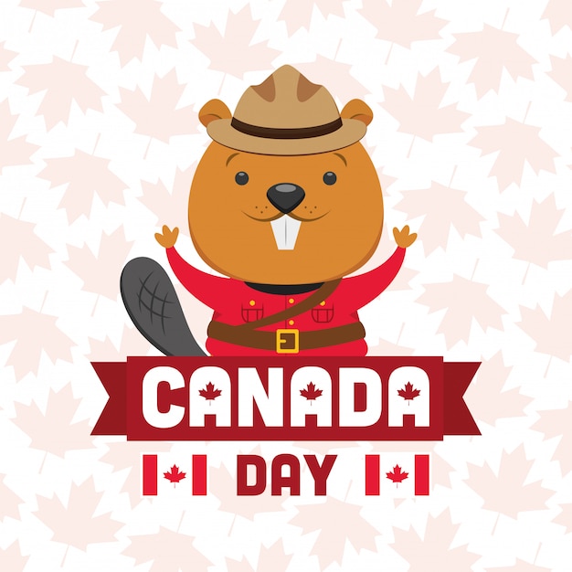 Happy canada day concept