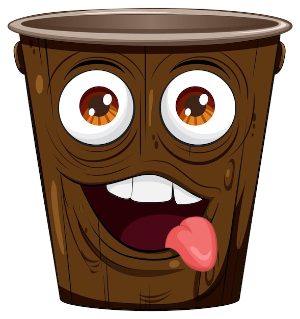 Free Vector happy cartoon wooden cup character