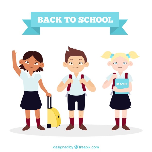 Happy children back to school