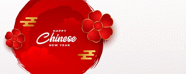 Happy chinese new year panoramic banner