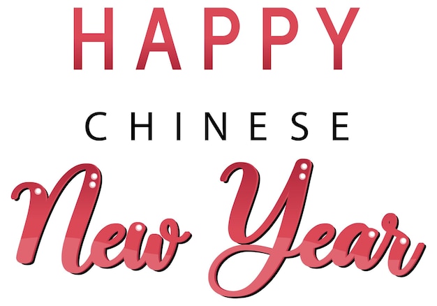 Happy Chinese New Year in pink font