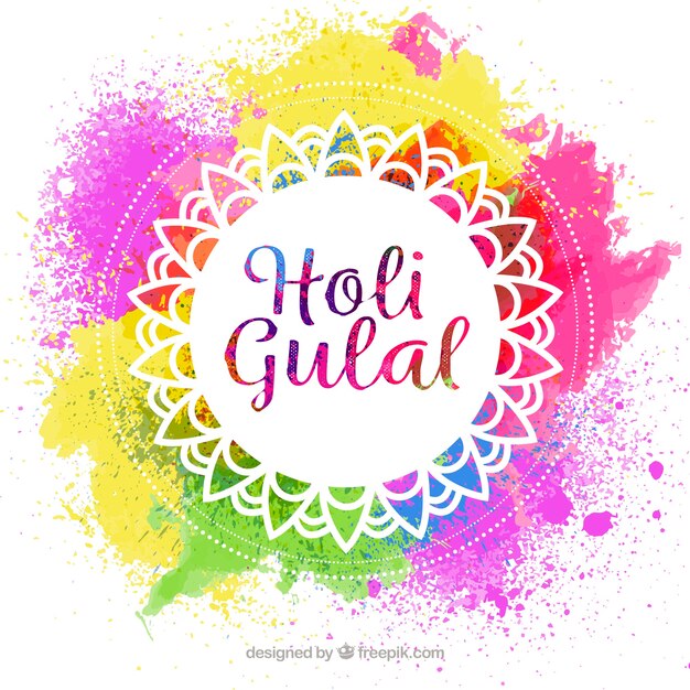 Free vector happy colorful holi background