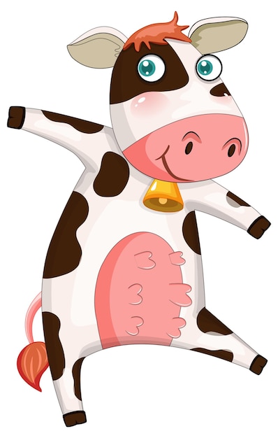 Free Vector happy cow cartoon character