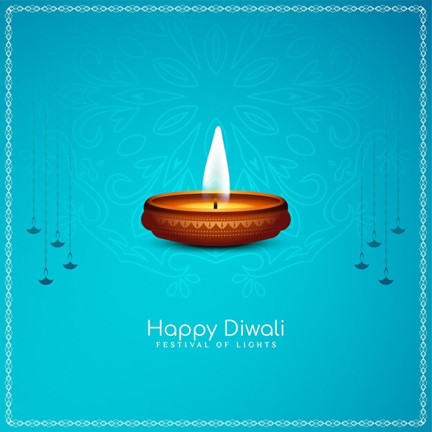 Happy Diwali cultural festival elegant greeting background design