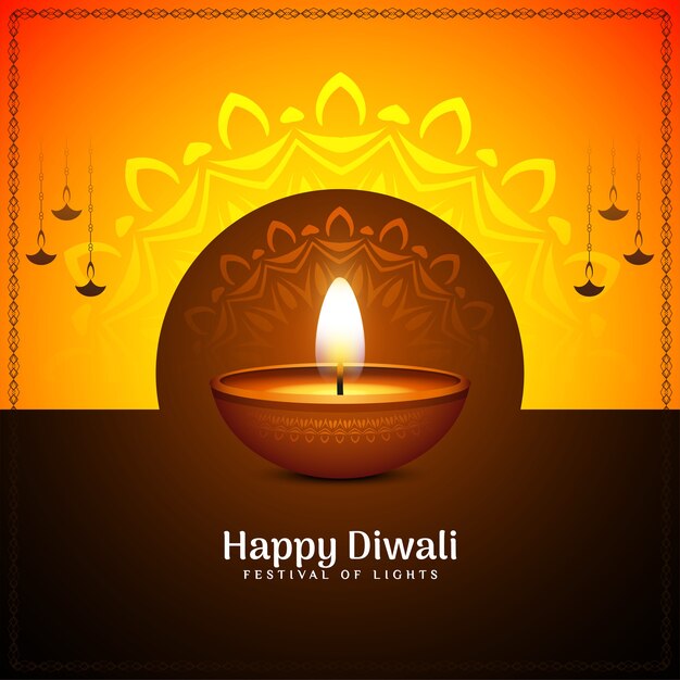 Happy Diwali cultural Indian festival background 