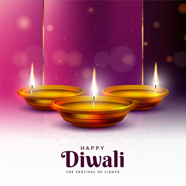 Happy diwali the festival of candle lights