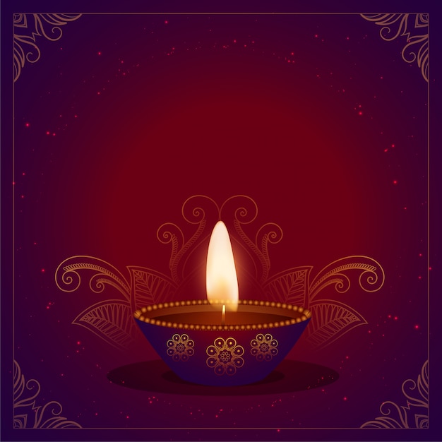 Happy diwali festival card 