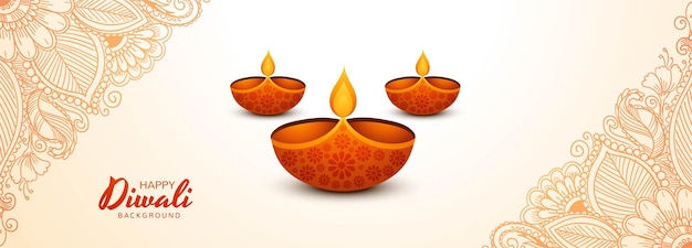 Happy diwali festival celebration banner background