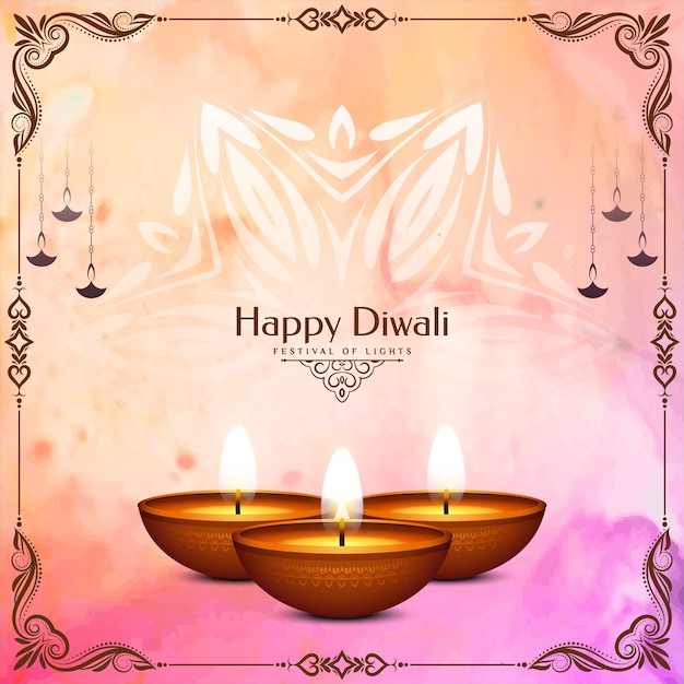 Happy Diwali festival celebration beautiful background  