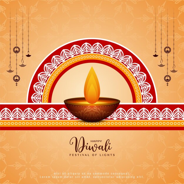 Happy Diwali festival celebration ethnic religious background design